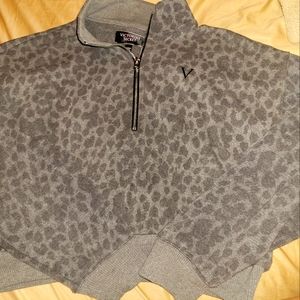 Victorias Secret Cropped  quarter zip collar sweater